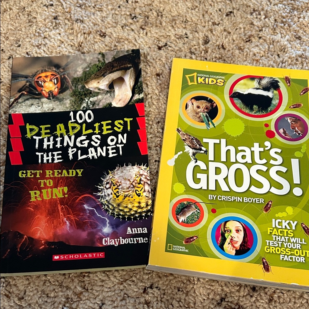 Scholastic 100 Deadliest Things on the Planet Book - Red and Black